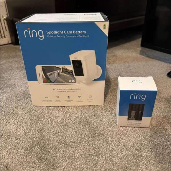 Ring Outdoor Security Cam in White